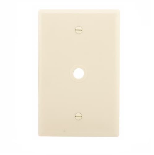 Eaton Wiring 1-Gang Coax Wall Plate, Mid-Size, Ivory