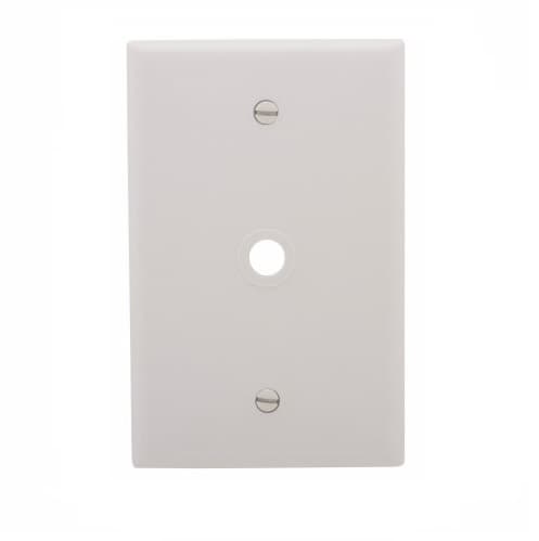 Eaton Wiring 1-Gang Coax Wall Plate, Mid-Size, White