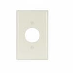 Eaton Wiring Mid-Size Single Receptacle Thermoset Wallplate, Almond