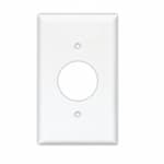 Eaton Wiring Mid-Size Single Receptacle Thermoset Wallplate, White