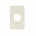 Eaton Wiring 1-Gang Thermoset Single Receptacle Wallplate, Almond