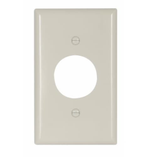 Eaton Wiring 1-Gang Thermoset Single Receptacle Wallplate, Light Almond