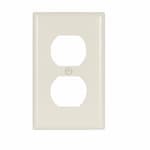 Eaton Wiring 1-Gang Thermoset Duplex Wallplate, Almond