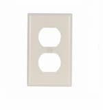 Eaton Wiring 1-Gang Thermoset Duplex Receptacle Wallplate, Light Almond