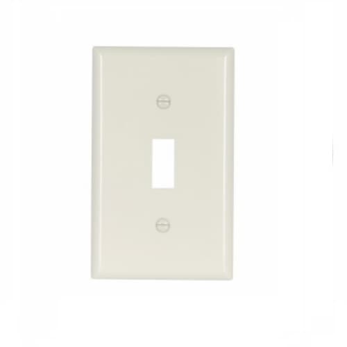 Eaton Wiring 1-Gang Thermoset Toggle Switch Wallplate, Almond