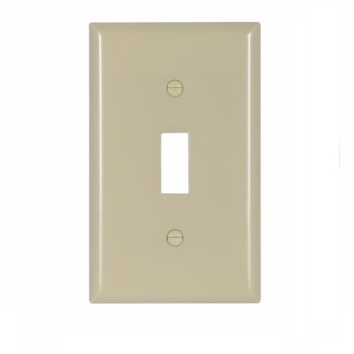 Eaton Wiring 1-Gang Thermoset Toggle Switch Wallplate, Ivory