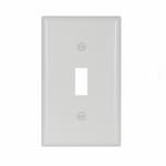 Eaton Wiring 1-Gang Thermoset Toggle Switch Wallplate, White