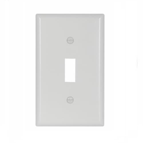 Eaton Wiring 1-Gang Thermoset Toggle Switch Wallplate, White