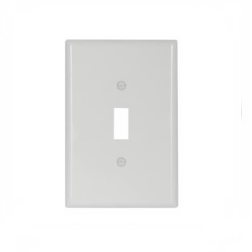 Eaton Wiring 1-Gang Thermoset Oversize Toggle Switch Wallplate, White