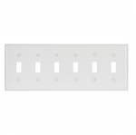 Eaton Wiring 6-Gang Thermoset Toggle Switch Wallplate, White