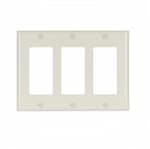 Eaton Wiring 3-Gang Thermoset Decorator Wallplate, Almond