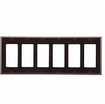 Eaton Wiring 6-Gang Thermoset Decorator Wallplate, Brown