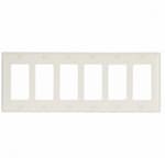 Eaton Wiring 6-Gang Thermoset Decorator Wallplate, Light Almond