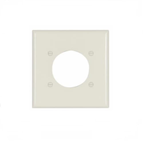 Eaton Wiring 1-Gang Thermoset Power Outlet Wallplate, Almond