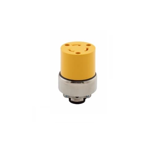 Eaton Wiring 20 Amp Locking Connector, NEMA L6-20, 250V, Yellow