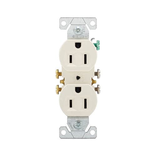 Eaton Wiring 15 Amp NEMA 5-15R 125V Duplex Receptacle Outlet, Light Almond