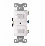 Eaton Wiring 15 Amp Toggle Switches, Combination, White