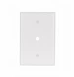 Eaton Wiring 1-Gang Coax & Phone Wall Plate, Oversize, Thermoset, White