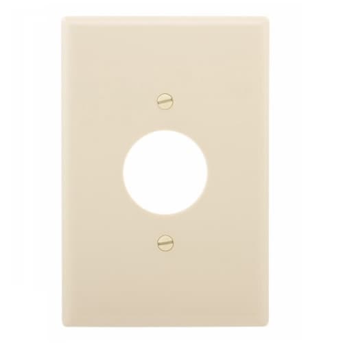 Eaton Wiring Oversize Single Receptacle Toggle Switch Wallplate, Ivory