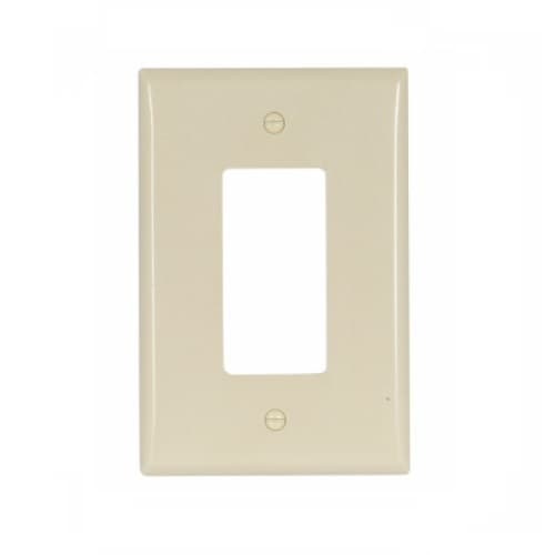 Eaton Wiring 1-Gang Decora Wall Plate, Oversize, Ivory