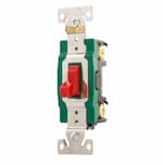 Eaton Wiring 30 Amp Toggle Switch, Single Pole, Red