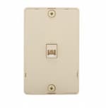 Eaton Wiring 4-Conductor Phone Wall Jack, RJ14, Ivory