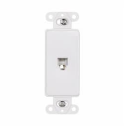 4-Conductor Phone Jack Insert, White 