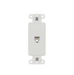 6-Conductor Decorative Phone Jack, White