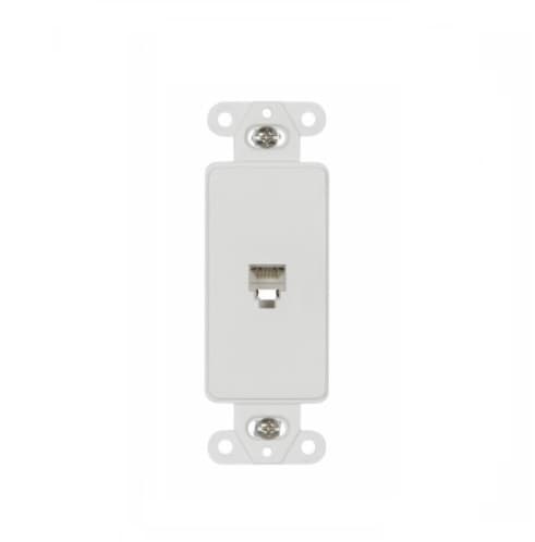 Eaton Wiring 6-Conductor Decorative Phone Jack, White