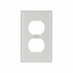 Eaton Wiring Standard Size Extra Depth Duplex Receptacle Thermoset Wallplate, White