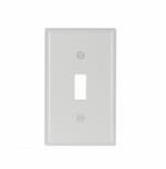 Eaton Wiring 1-Gang Toggle Switch Plate, Standard Size, Thermoset, White