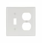 Eaton Wiring 2-Gang Combination Wall Plate, Standard Size, White