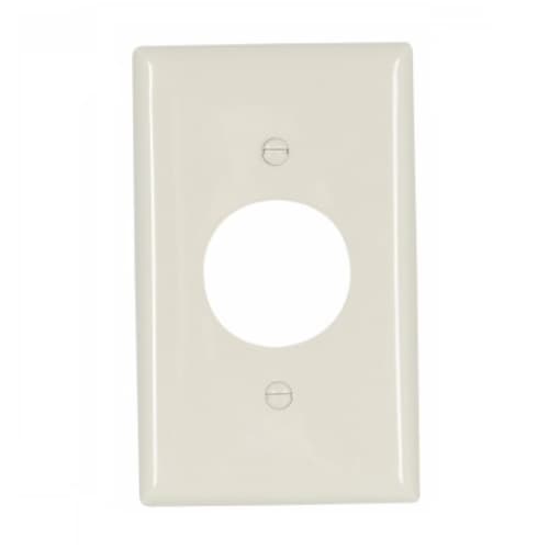 Eaton Wiring Standard Size Single Receptacle Nylon Wallplate, Almond