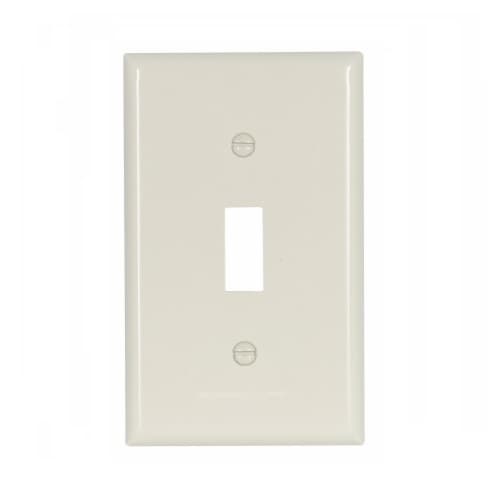 Eaton Wiring 1-Gang Toggle Switch Wall Plate, Standard, Almond 