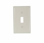 Eaton Wiring 1-Gang Toggle Switch Wall Plate, Standard, Light Almond 