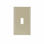 Eaton Wiring 1-Gang Toggle Switch Wall Plate, Standard, Ivory