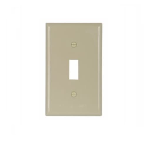 Eaton Wiring 1-Gang Toggle Switch Wall Plate, Standard, Ivory