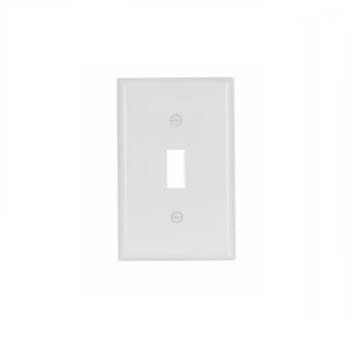 Eaton Wiring 1-Gang Toggle Switch Wall Plate, Standard, White