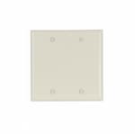 Eaton Wiring 2-Gang Blank Wall Plate, Standard, Almond