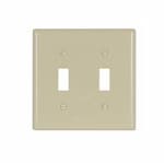 Eaton Wiring 2-Gang Double Toggle Switch Wall Plate, Standard, Ivory