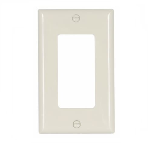 Eaton Wiring 1-Gang Decora Wall Plate, Standard, Light Almond