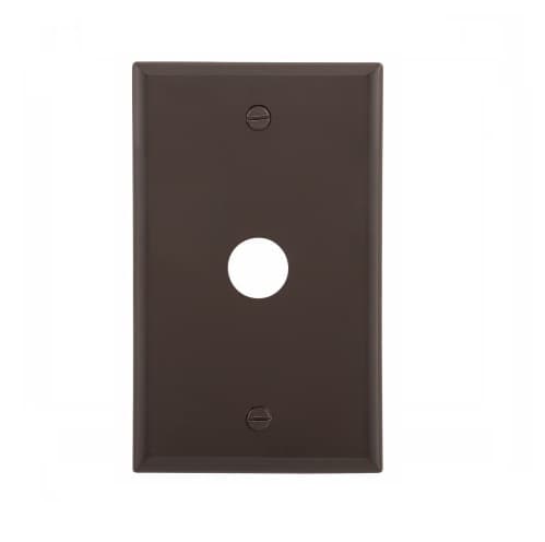 Eaton Wiring 1-Gang Phone & Coax Wall Plate, Standard, Brown