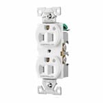 Eaton Wiring 15 Amp Dual Controlled Duplex Receptacle, 2-Pole, #14-10 AWG, 125V, Ivory