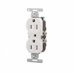 Eaton Wiring 15 Amp Duplex Receptacle, CO/ALR, White