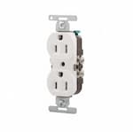 Eaton Wiring 15 Amp Duplex CO/ALR Outlet, 2-Pole, 3-Wire, #10 AWG, 125V, White