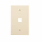 Eaton Wiring 1-Gang 1-Port Flush Mount Modular Wall Plate, Mid-Size, Ivory