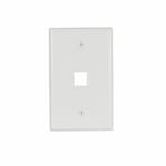 Eaton Wiring 1-Gang 1-Port Flush Mount Modular Wall Plate, Mid-Size, White