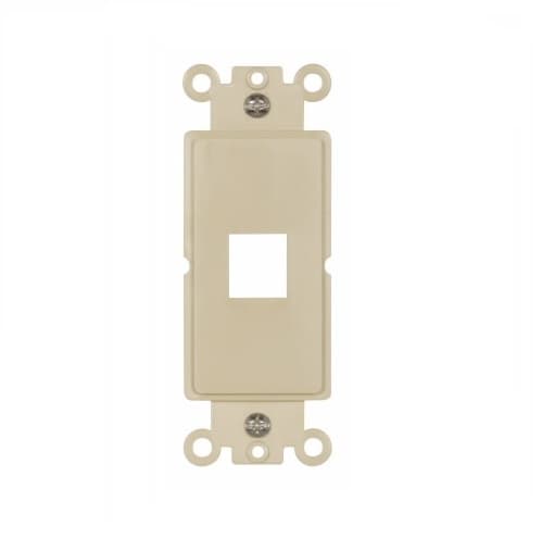 Eaton Wiring 15 Amp Modular Wall Plate Insert, 1-Port, Ivory