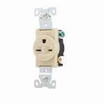 Eaton Wiring 15 Amp NEMA 6-15R 250V Premium Single Receptacle, Ivory