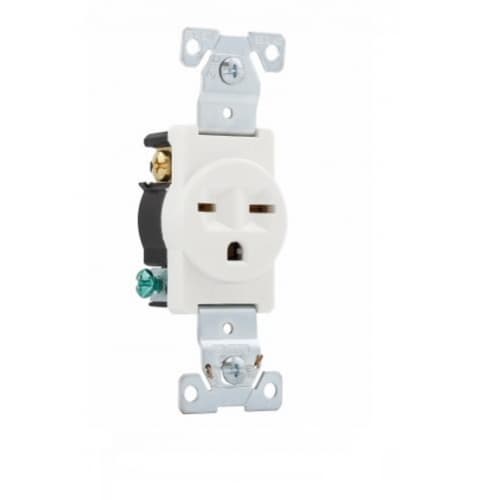 Eaton Wiring 15 Amp NEMA 6-15R 250V Premium Single Receptacle, White